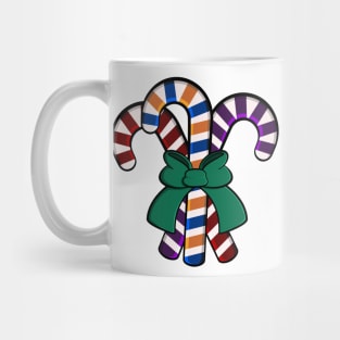 Candy Canes bouquet - green ribbon Mug